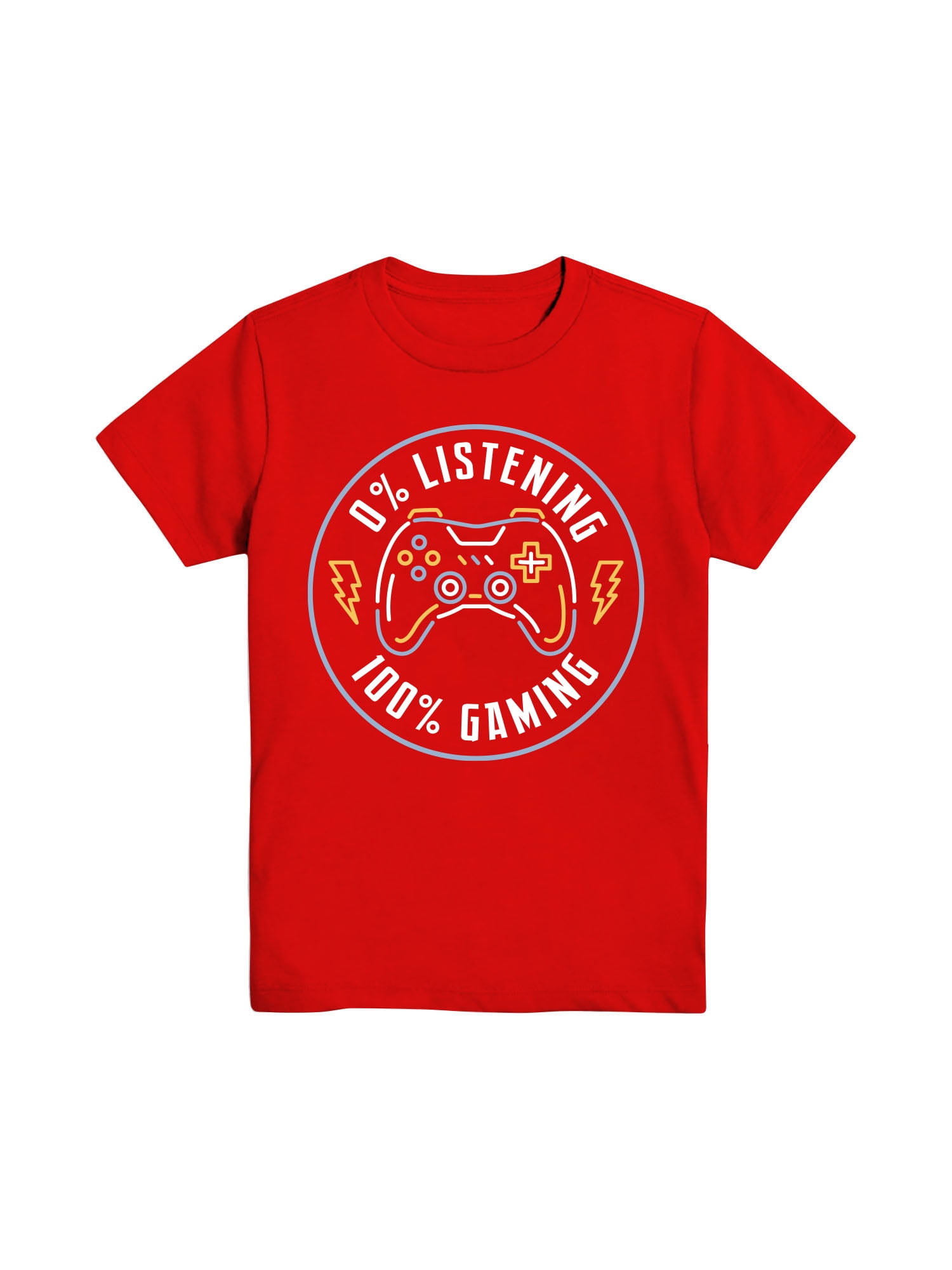 ◆DNSR◆ Violent T-shirt red black Wonder Nation Boys Gaming Graphic Tee - Gamer Shirt