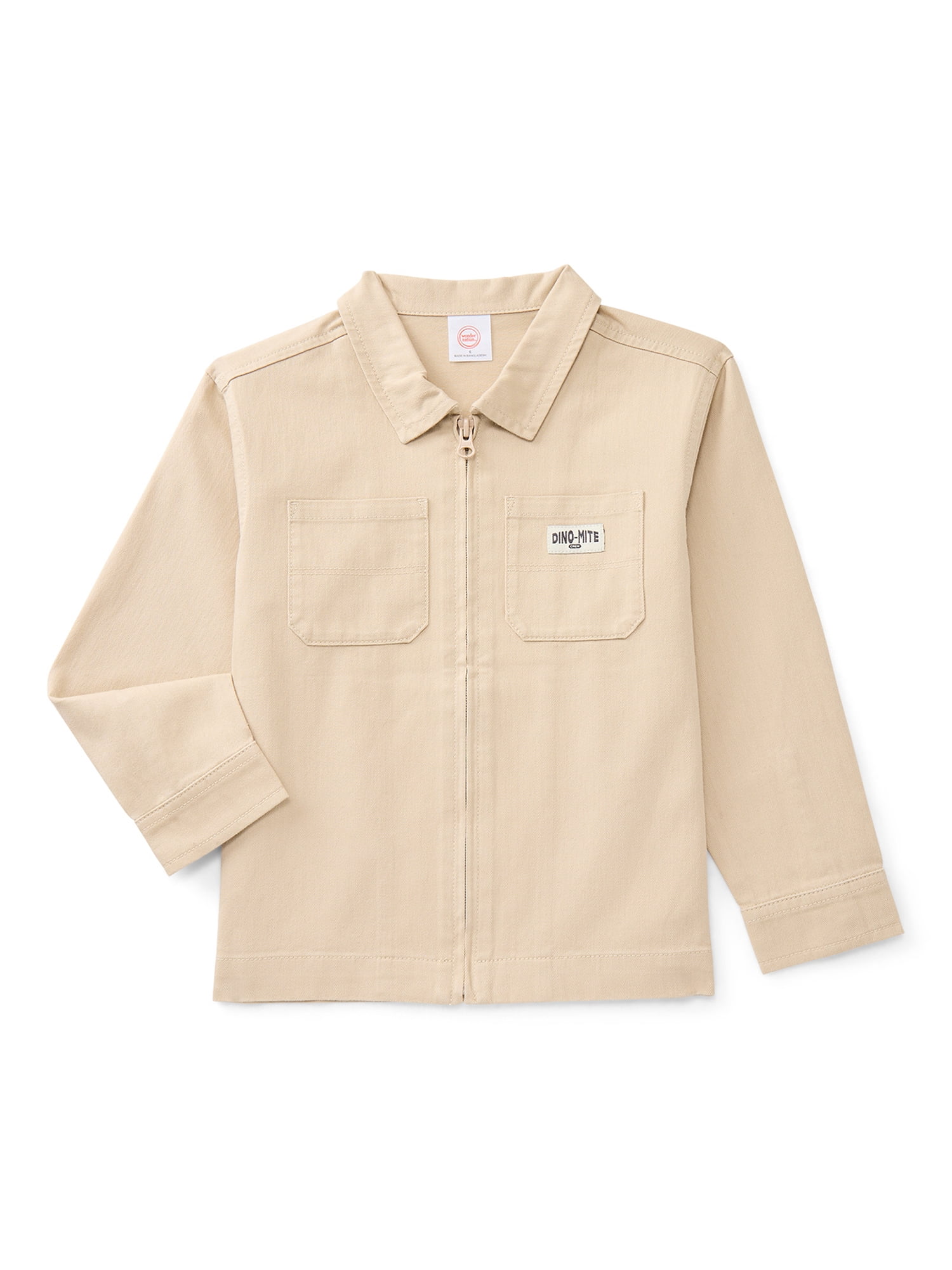 Wonder Nation Little Boys Cotton Twill Chore Jacket, Lightweight, Sizes 4-10