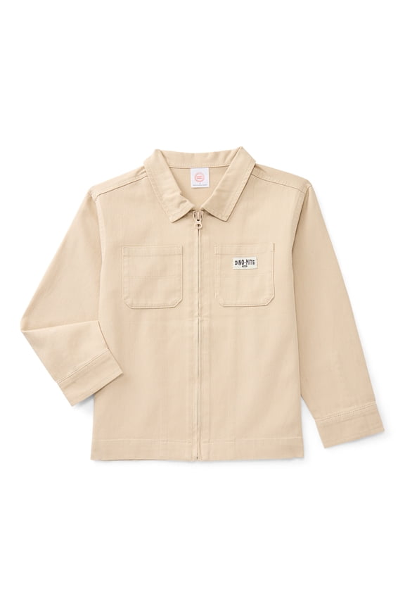 Little Boys Cotton Twill Chore Jacket, Lightweight, Sizes 4-10
