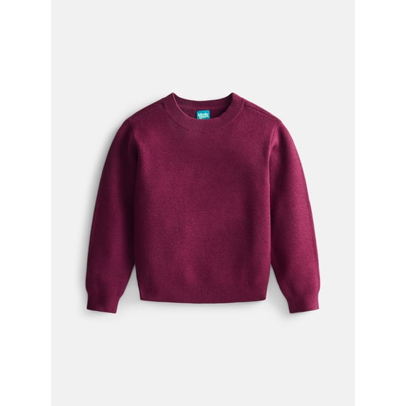 Wonder Nation Boys Crewneck Sweater with Long Sleeves, Sizes 4-18 & Husky