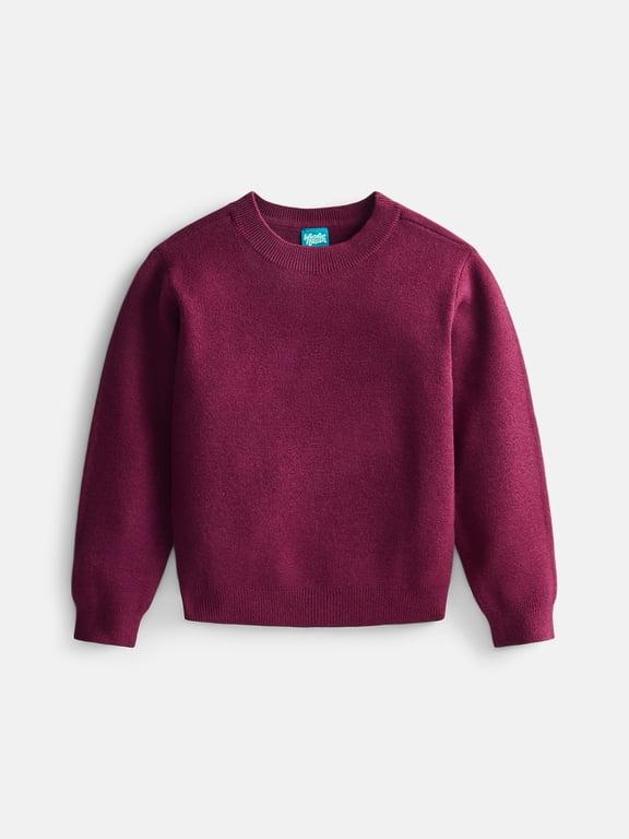 Boys Crewneck Sweater with Long Sleeves, Sizes 4-18 & Husky