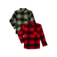 thumbnail image 1 of Wonder Nation Boys Long Sleeve Flannel Shirt, 2-Pack, Sizes 4-18 & Husky, 1 of 3