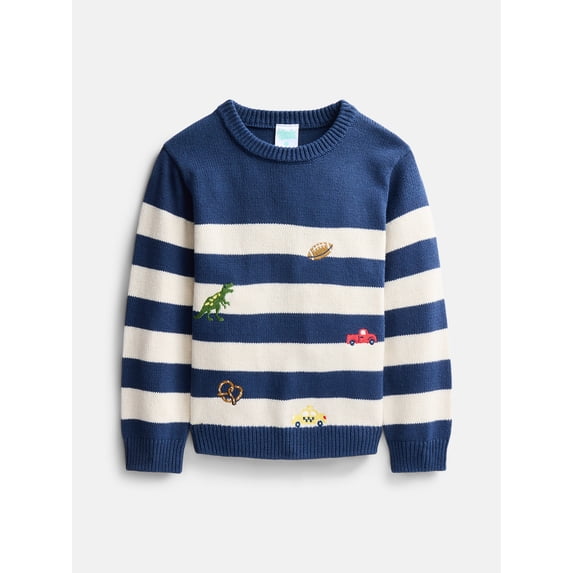 Wonder Nation Toddler Boys Graphic Sweater with Long Sleeves, Sizes 12M-5T