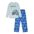 thumbnail image 1 of Wonder Nation Boys Long Sleeve Graphic Top with Jogger Pants Sleep Pajama Set, Sizes 4-18, 1 of 4