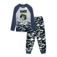 thumbnail image 1 of Wonder Nation Boys Long Sleeve Graphic Top with Jogger Pants Sleep Pajama Set, Sizes 4-18, 1 of 4