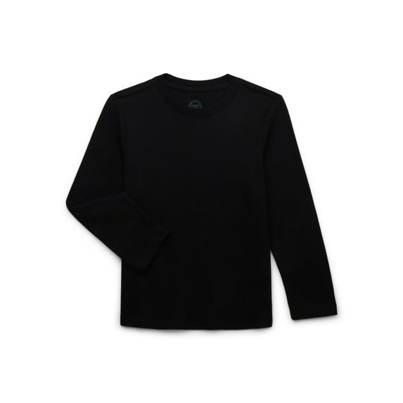 Wonder Nation Boys Long Sleeve Heavyweight Boxy T-Shirt, Sizes 4-18 & Husky