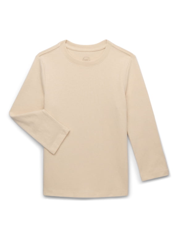 Boys Long Sleeve Heavyweight Boxy T-Shirt, Sizes 4-18 & Husky