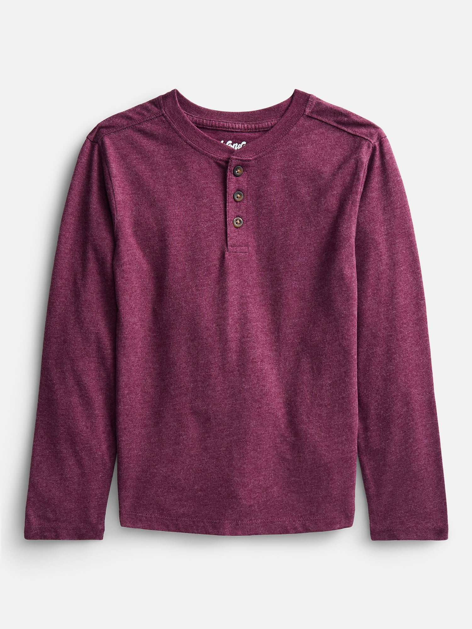 Wonder Nation Boys Henley Shirt with Long Sleeves, Sizes 4-18