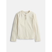 Wonder Nation Boys Henley Shirt with Long Sleeves, Sizes 4-18