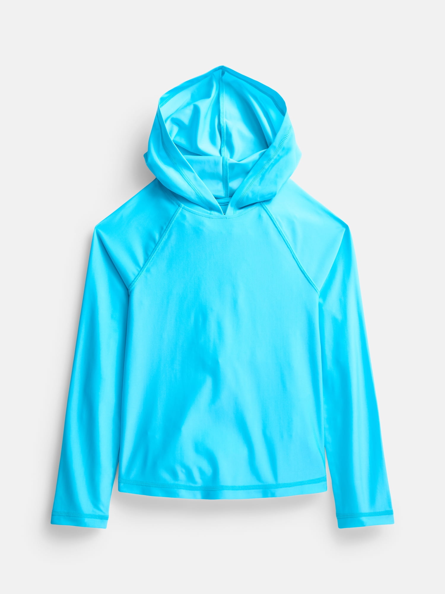 Wonder Nation Boys Hooded Rash Guard with Long Sleeves, Sizes 4-18 & Husky
