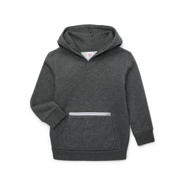 Wonder Nation Boys Long Sleeve Hoodie with Zipper Pocket, Sizes XS-XXL & Husky