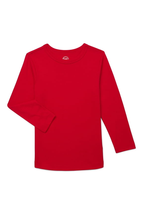 Boys Long Sleeve Kid Tough T-Shirt, Sizes 4-18 & Husky