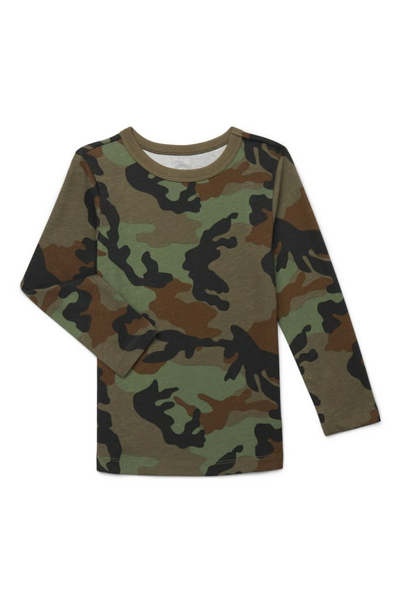 Boys Long Sleeve Kid Tough T-Shirt, Sizes 4-18 & Husky