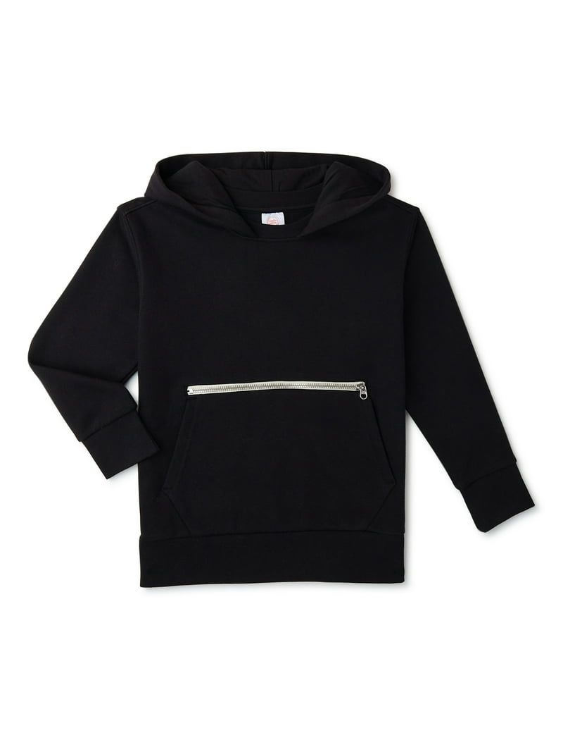 Wonder Nation Boys Long Sleeve Pullover Hoodie with Zip