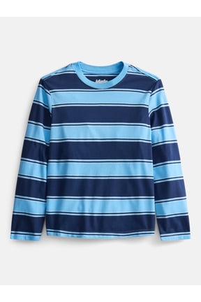Boys Striped Tee with Long Sleeves, Sizes 4-18