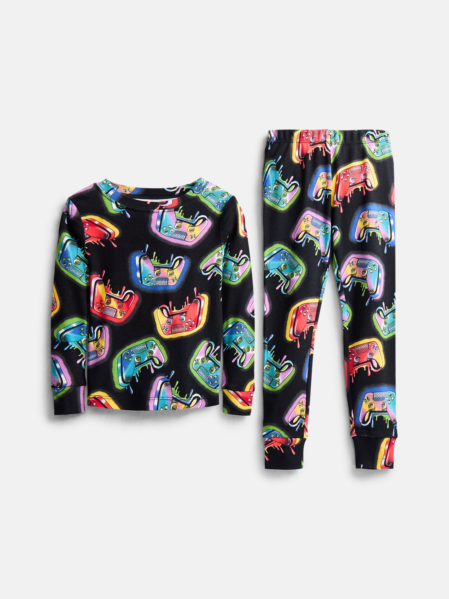 Wonder Nation Boys' Snug Fit Cotton Pajama Top and Pants Set, 2-Piece, Sizes 4-10
