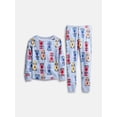 thumbnail image 1 of Wonder Nation Boys' Snug Fit Cotton Pajama Top and Pants Set, 2-Piece, Sizes 4-10, 1 of 3