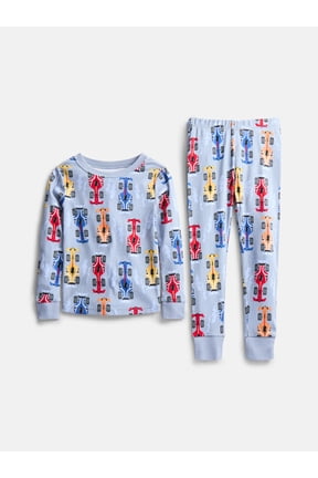 Boys' Snug Fit Cotton Pajama Top and Pants Set, 2-Piece, Sizes 4-10