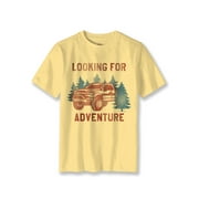 Wonder Nation Boys Looking For Adventure, Crew Neck, Short Sleeve, Graphic T-Shirt, Sizes 4-18