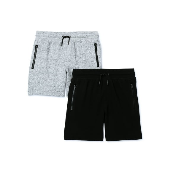 Wonder Nation Boys Lounge Shorts, 2-Pack, Sizes 4-18 & Husky