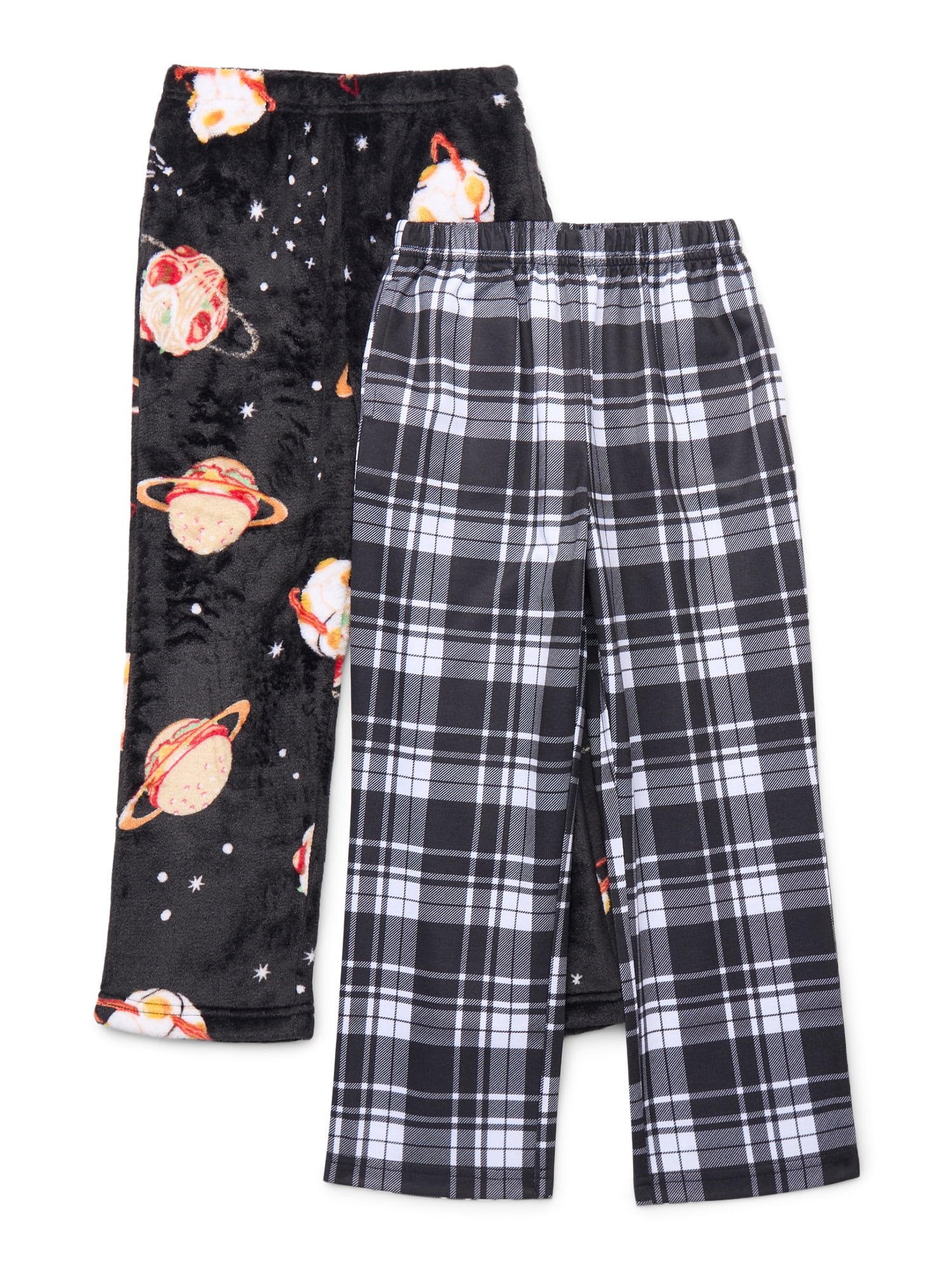 Wonder Nation Boys Lounge and Cozy Sleep Pants with Pockets, 2-Pack, Sizes 4-18 Plus Husky