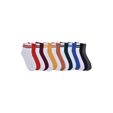 Boys Mid Crew Socks, 15-pack, Size Medium (Shoe Size 9-2.5)
