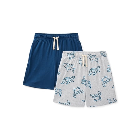 Wonder Nation Little Boys Knit Shorts, 2-Pack, Sizes 4-10