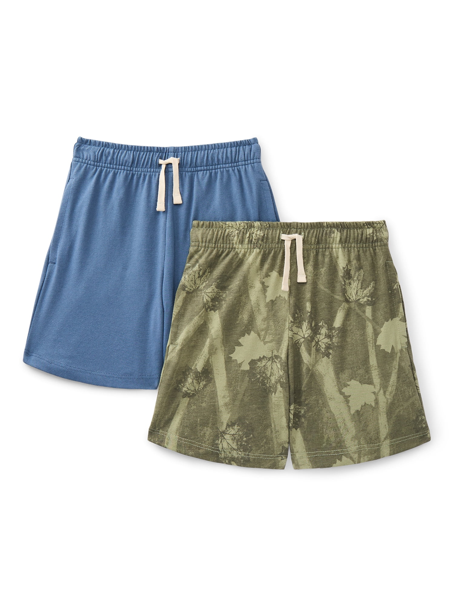 Wonder Nation Little Boys Knit Shorts, 2-Pack, Sizes 4-10