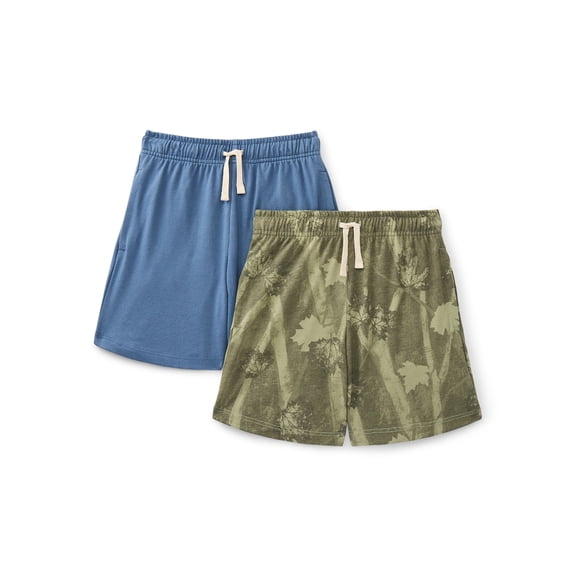 Wonder Nation Little Boys Knit Shorts, 2-Pack, Sizes 4-10