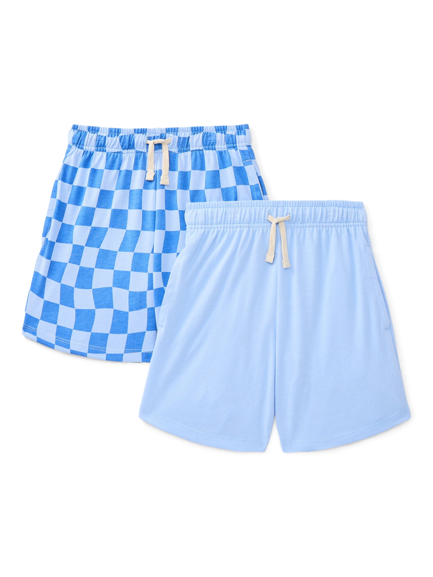 Wonder Nation Little Boys Knit Shorts, 2-Pack, Sizes 4-10