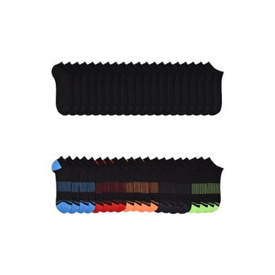 Wonder Nation Boys No Show Socks, 20-Pack, Sizes S (6-10.5) - L