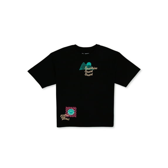 Wonder Nation Boys Oversized Graphic Pocket Tee, Sizes 4-18 & Plus