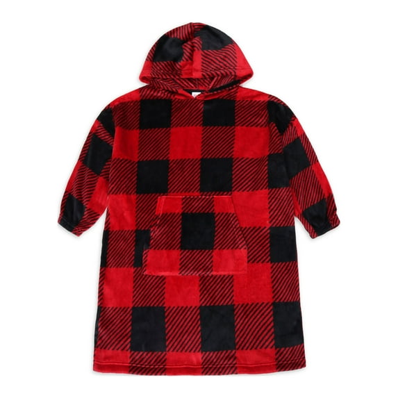 Wonder Nation Boys Oversized Sleep Hoodie Pajama, Sizes 4-18 & Husky