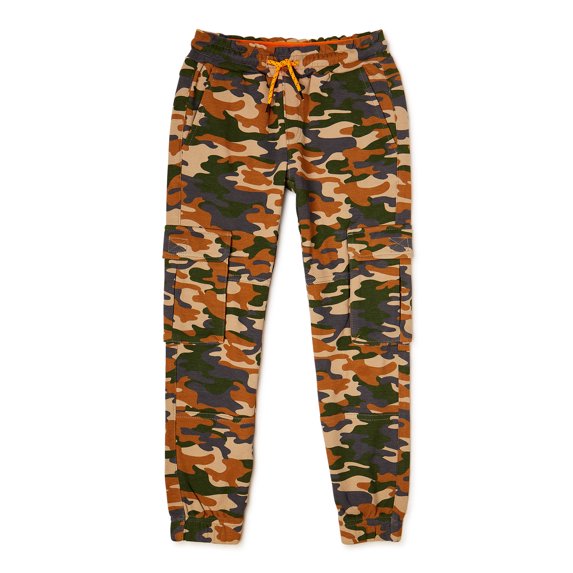 Wonder Nation Boys’ Pique Cargo Joggers, Sizes 4-18 & Husky