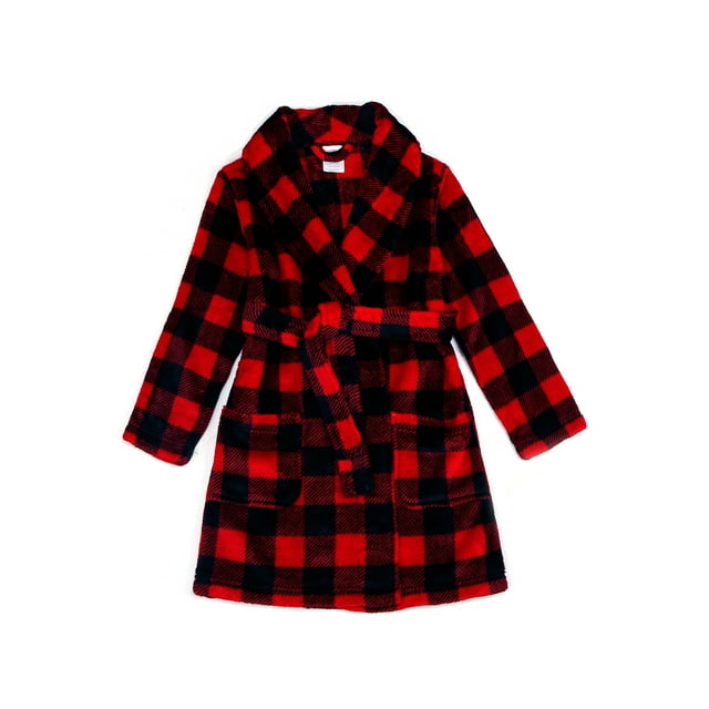 Wonder Nation Boys Plaid Robe, Sizes 4-18 & Husky