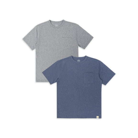 Wonder Nation Boys Pocket Tee with Short Sleeves, 2-Pack, Sizes 4-18 & Husky