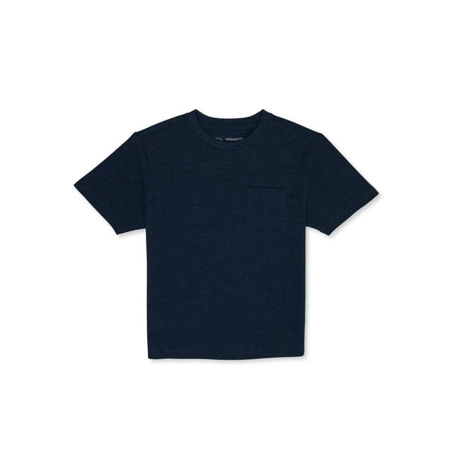 Wonder Nation Boys Pocket Tee with Short Sleeves, Sizes 4-18 & Plus