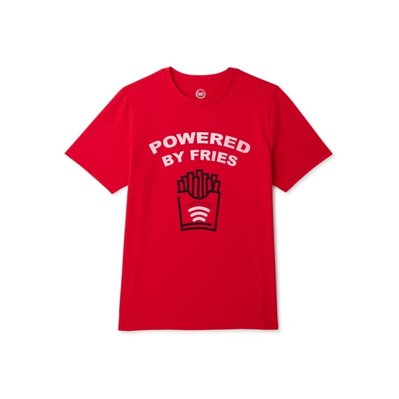 Wonder Nation Boys "Power By Pizza" Short Sleeve T-Shirt, Sizes 4-18 & Husky