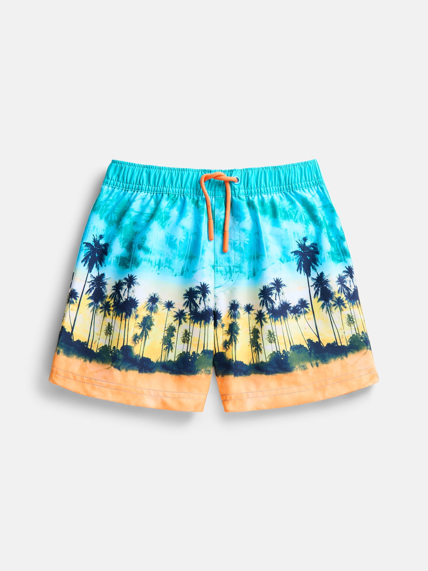 Wonder Nation Boys Printed Swim Trunks, Sizes 4/5-18 & Husky