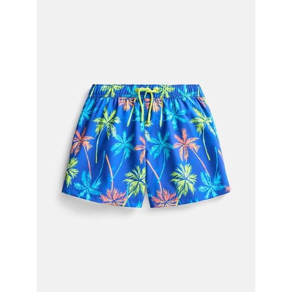 Wonder Nation Boys Printed Swim Trunks, Sizes 4/5-18 & Husky