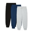 thumbnail image 1 of Wonder Nation Boys Pull-On Fleece Joggers, 3-Pack, Sizes 4-18 & Husky, 1 of 10