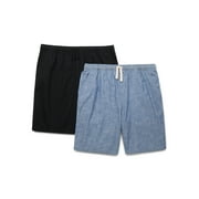 Wonder Nation Boys Pull-On Shorts, 2-Pack, Sizes 4-18 & Husky