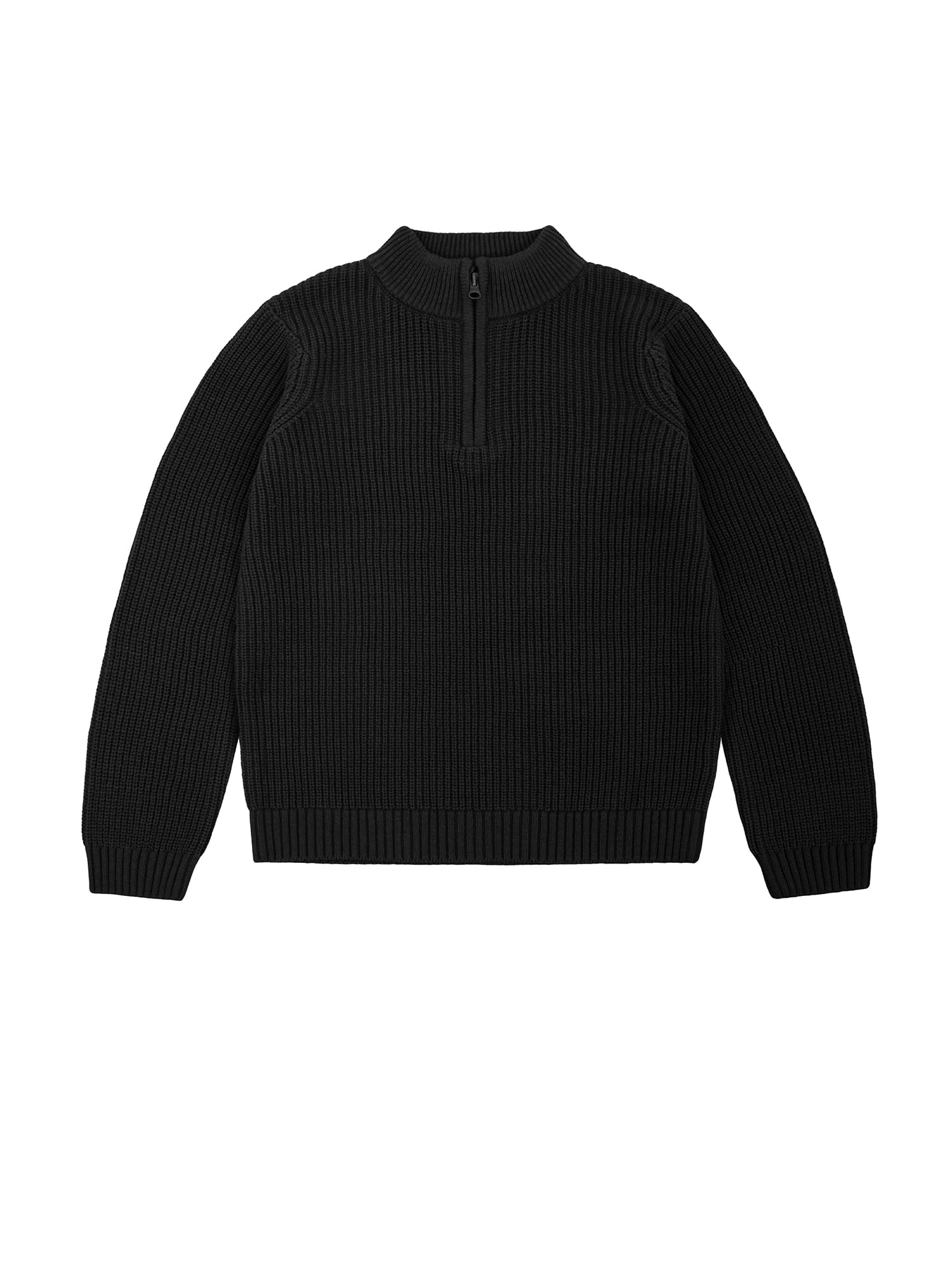 Wonder Nation Boys Quarter Zip Sweater with Long Sleeves, Sizes 4-18