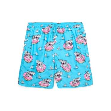 Wonder Nation Boys Quick Dry Rigid Swim Trunks with UPF 50+, Sizes 4-18 & Husky