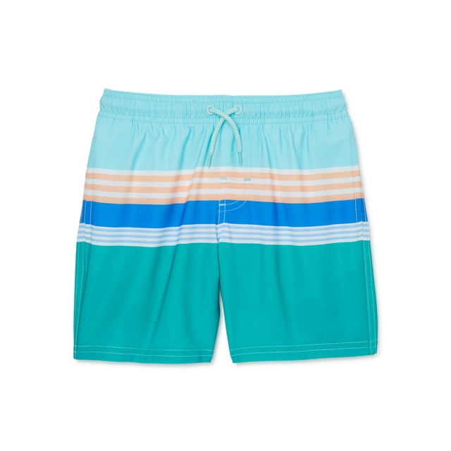 Wonder Nation Boys Quick Dry Swim Trunks, Sizes 418 & Husky