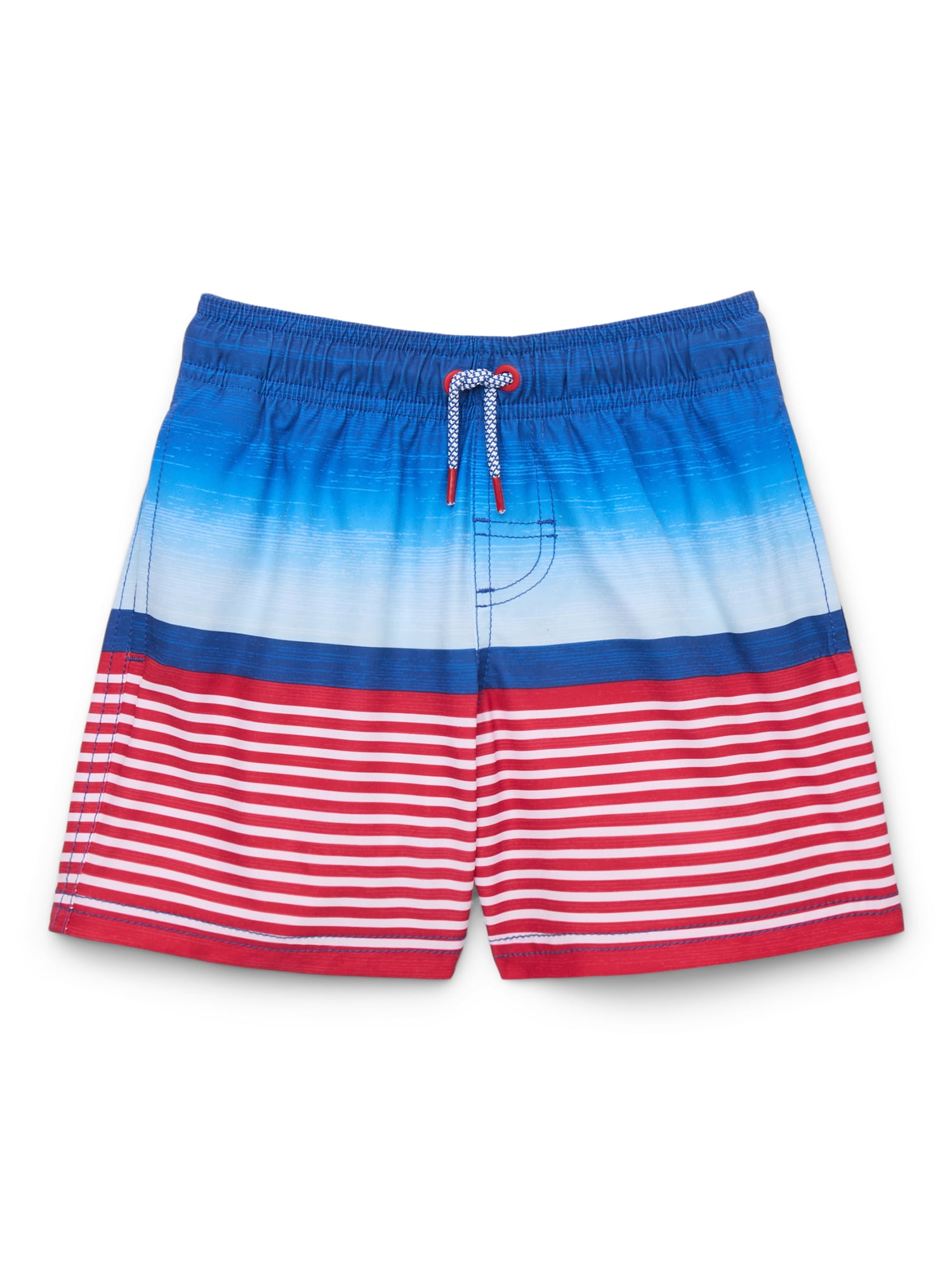 Wonder Nation Boys Quick Dry Stretch Swim Trunks with UPF 50+, Sizes 4-18 & Husky