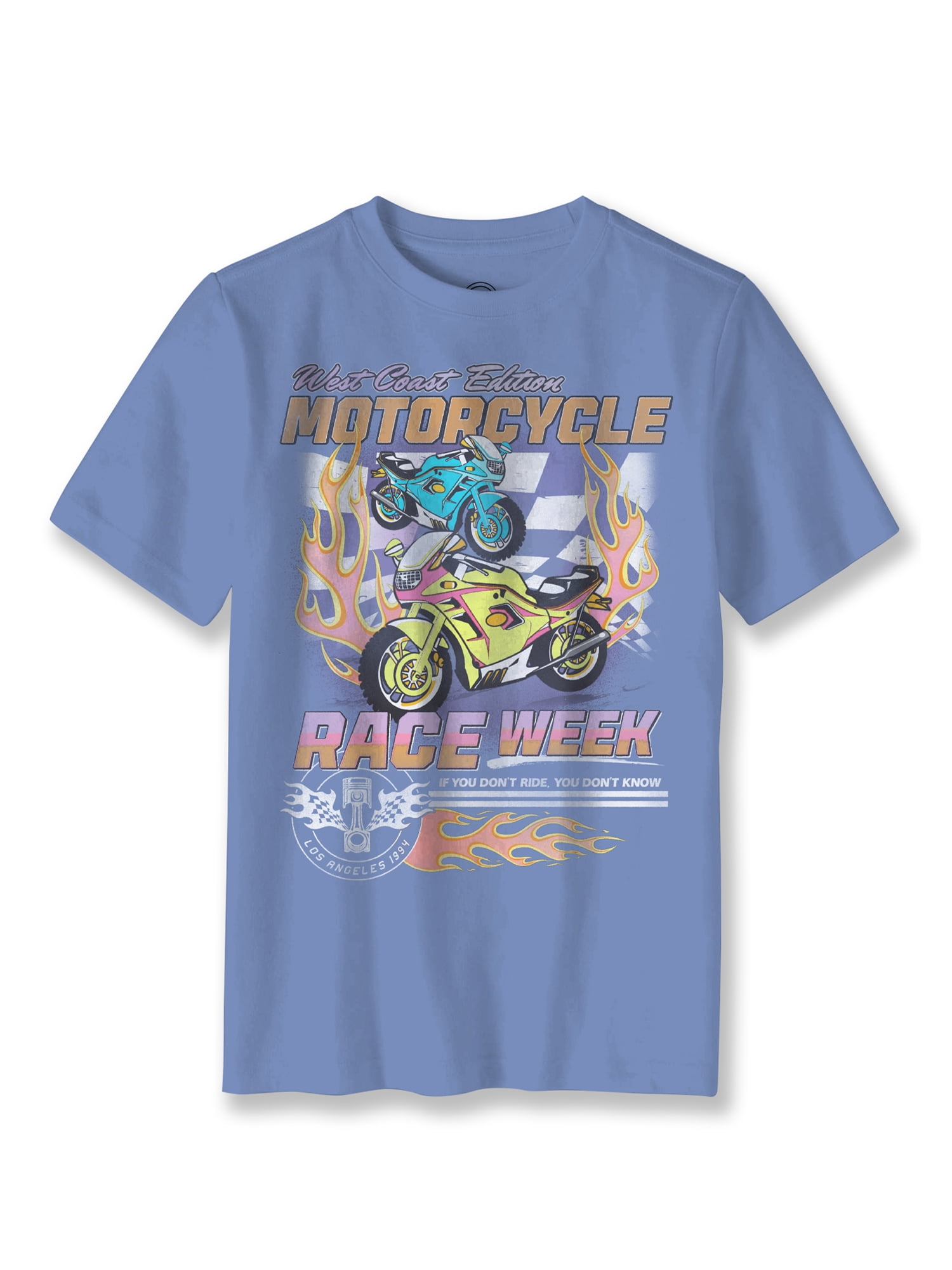 Wonder Nation Boys Race Week, Crew Neck, Short Sleeve, Graphic T-Shirt ...