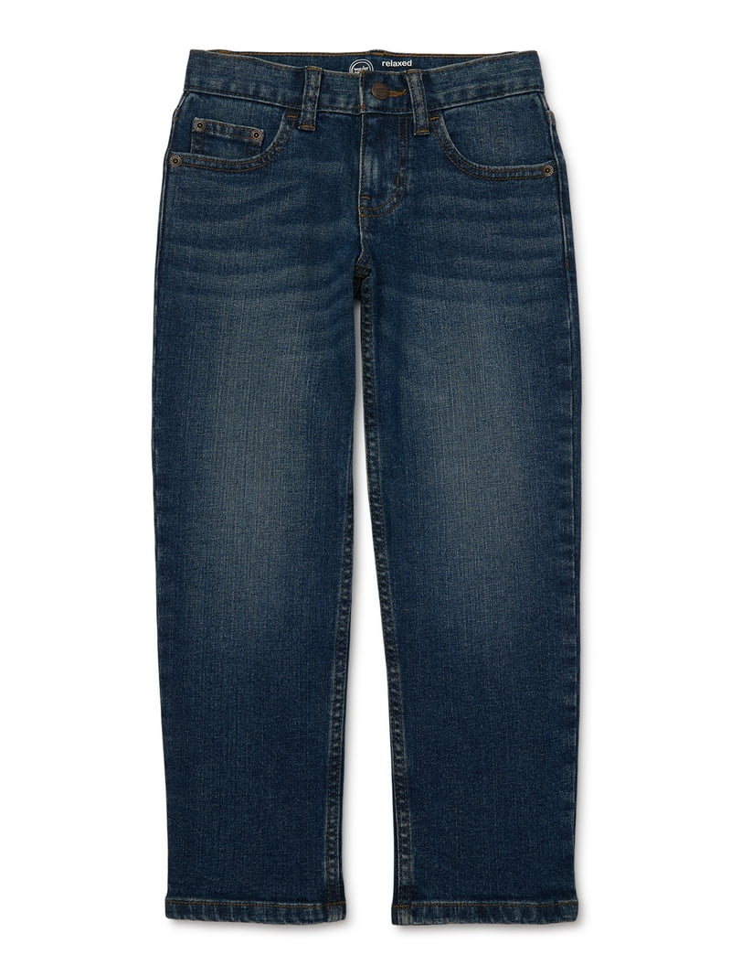 Wonder Nation Boys Relaxed Denim Jeans Sizes 4-18 with Slim Fit