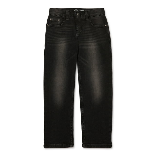 Wonder Nation Boys Relaxed Denim Jeans, Sizes 4-18, Slim & Husky