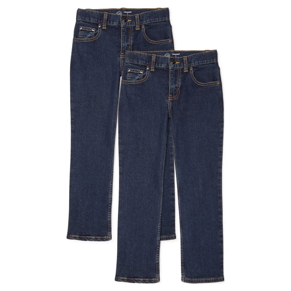 Wonder Nation Boys Relaxed Fit Jeans, 2-Pack, Sizes 4-18 & Husky